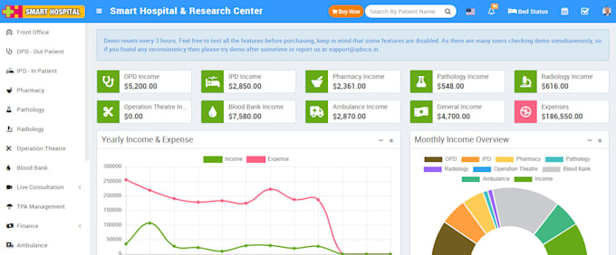 create hospital management system for you