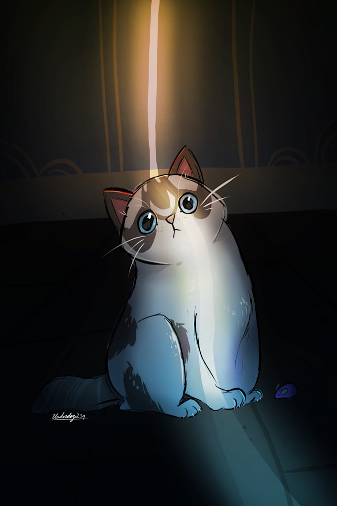 draw cartoonish cats in my style