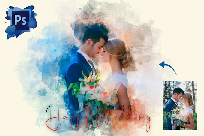 paint your portrait in my watercolor style