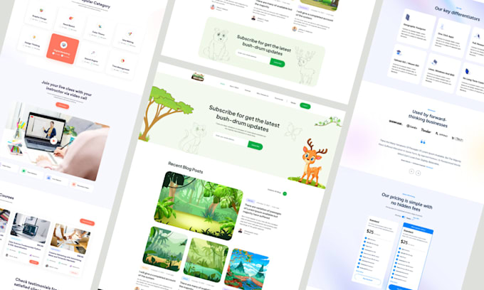 design a stunning, modern and unique website interface
