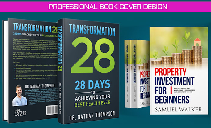 design professional book covers, ebook cover, kindle covers in 8hr