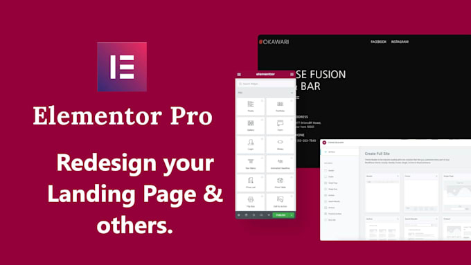 custom wordpress website design by elementor or elementor pro