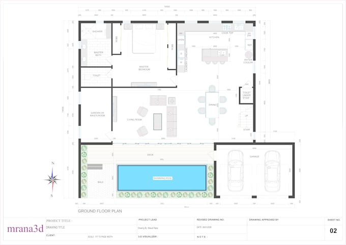 make architectural  interior drawings in autocad design
