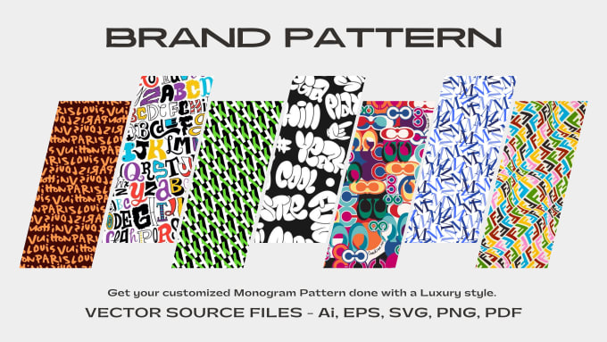 Logo Brand Pattern Decor Svg, Gucci Pattern Svg, High Fashion Brand