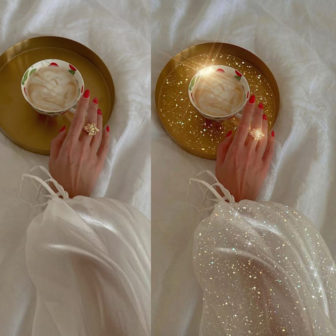 make your photos shine by adding glitter, aesthetic picture