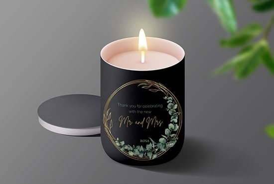 do luxury candle label , candle logo and product label