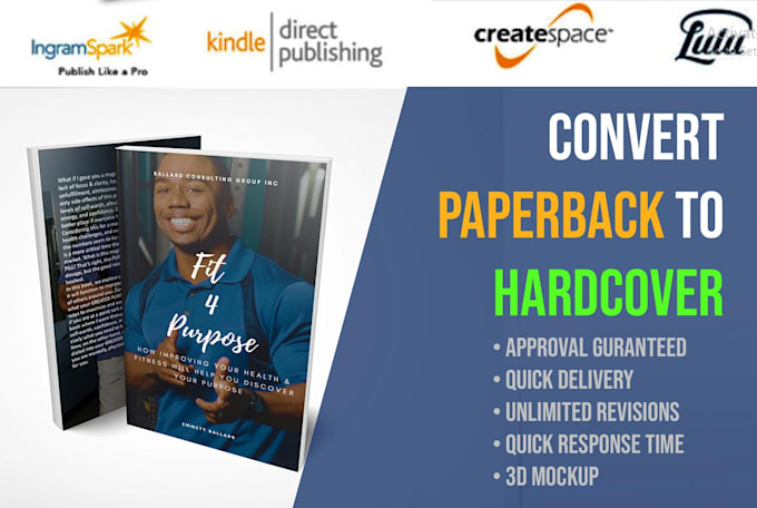 fix, format, modify, resize book cover for amazon KDP ingramspark lulu