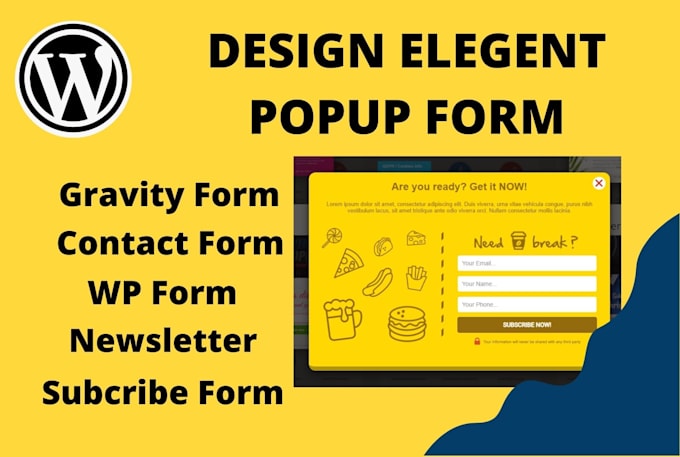 design all kinds of popup form by using elementor in 24hrs