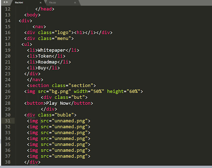 Create a static website using html and css only by Faizahameeda22 | Fiverr
