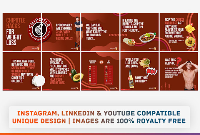 design linkedin, instagram carousel, social media carousel