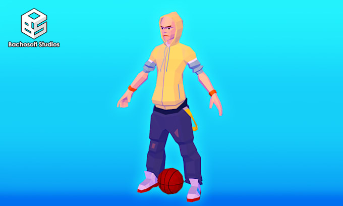 design low poly 3d models and characters
