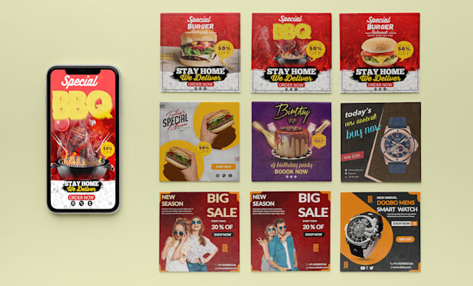 design creative high converting facebook ads post banner