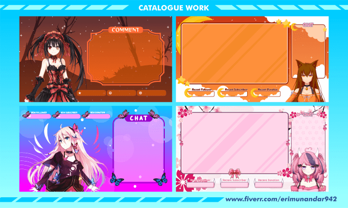 Design Cute Vtuber Overlay For Your Stream In Hours By | Hot Sex Picture