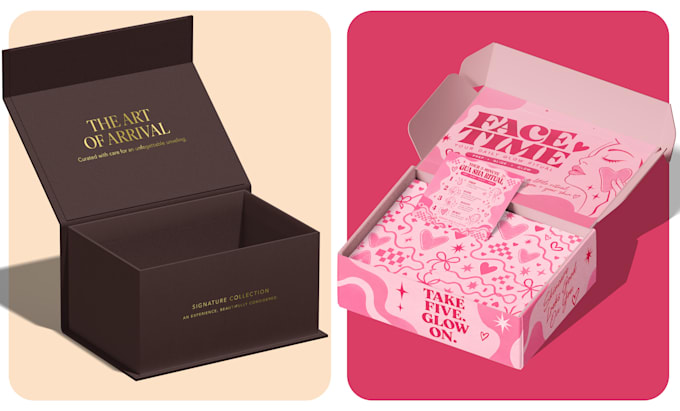 do product packaging box design, subscription box design, mailer box design