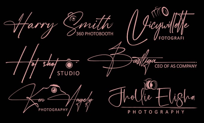 create photography signature logo or handwritten watermark