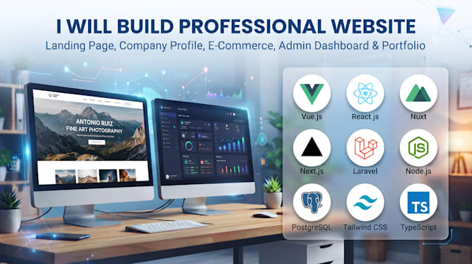 build professional website, landing page, company profile