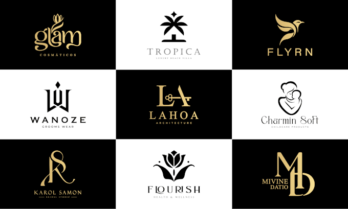 design modern elegant monogram logo for your luxury brand