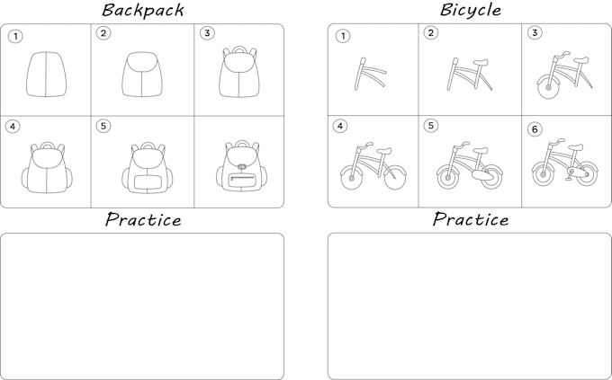 create step by step drawing book for kids