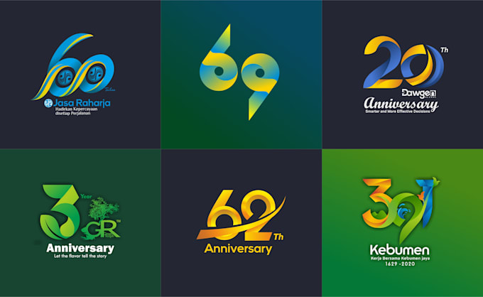 design professional anniversary logo or event for company