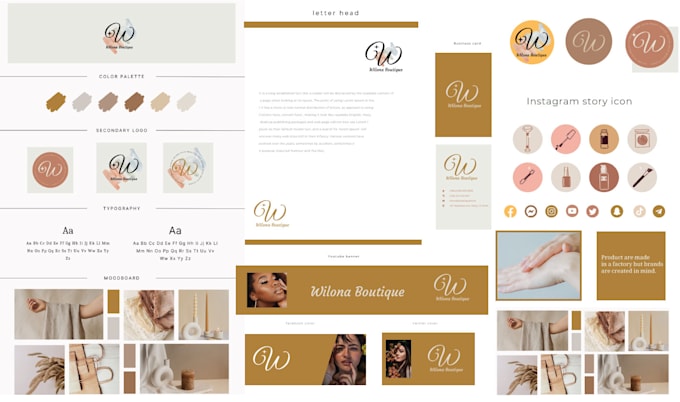 handwritten signature logo and full complete branding kit