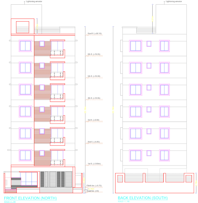 draw 2d floor plan, elevation, section, site plan, master plan