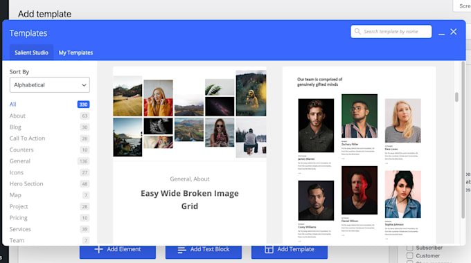 custom website by salient theme with wpbakery page builder