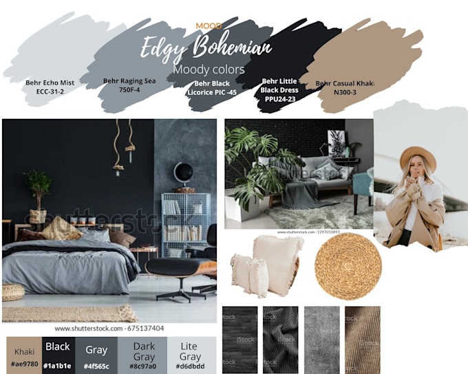 do an interior design mood board