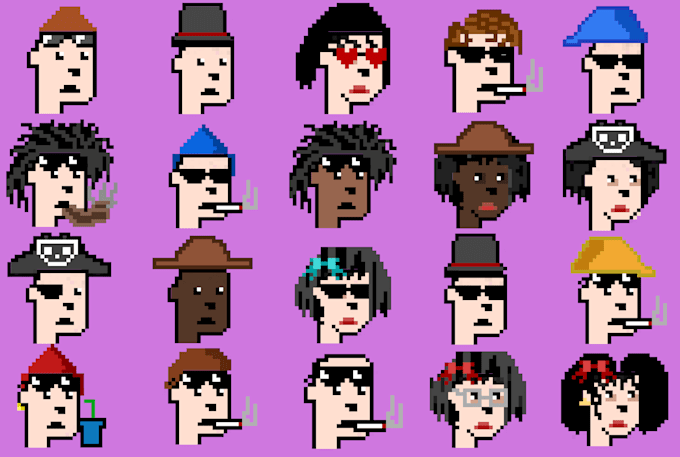 create original crypto punk and nft pixel art custom