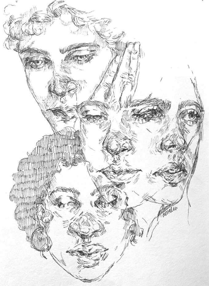 draw portrait sketch with my own style