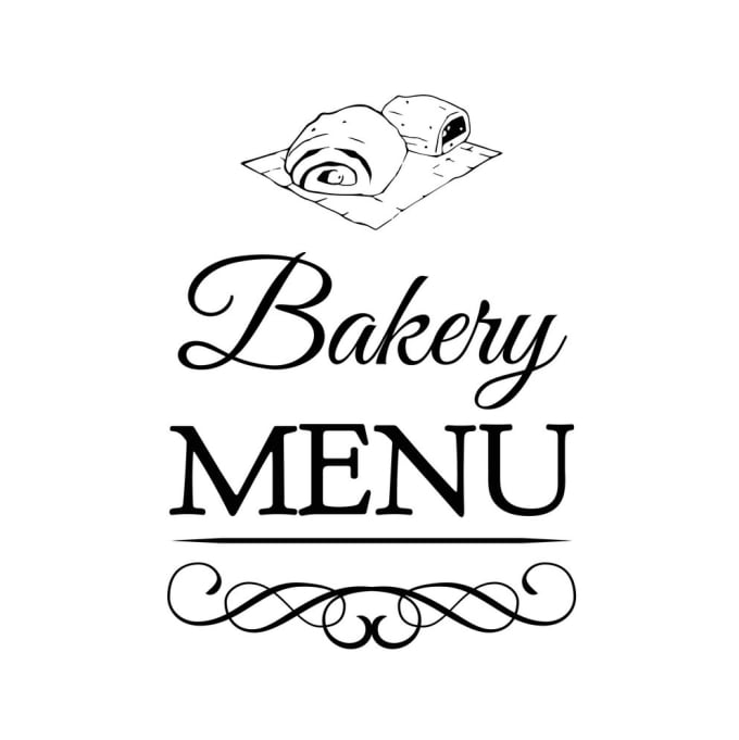 create wonderful eye catchy bakery logo with any text file