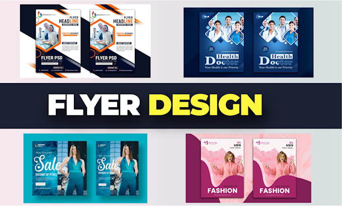 design holiday flyers and black friday sales ads