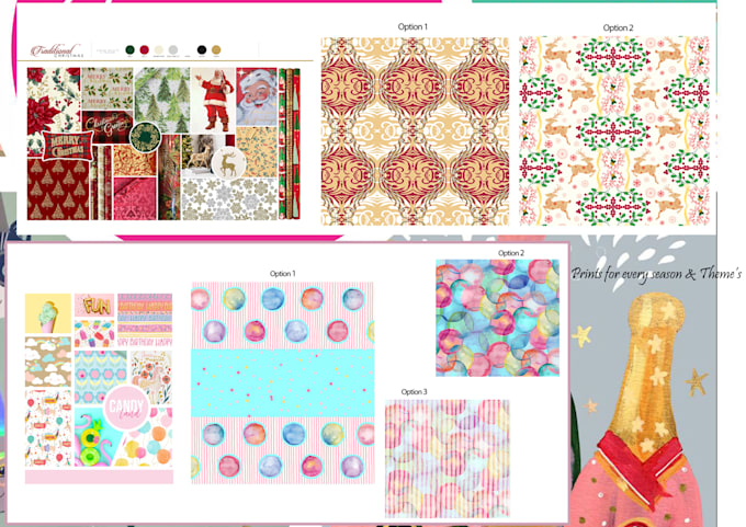 draw seamless prints and placements