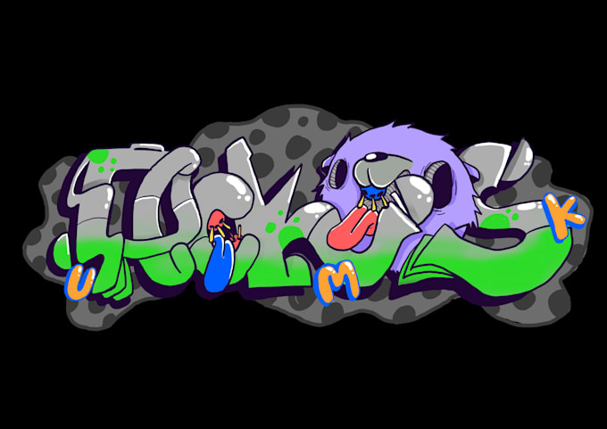 make graffiti logo, bubble lettering or throw up for your brand
