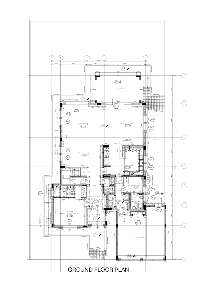 convert PDF, sketch or image into autocad 2d floor plan