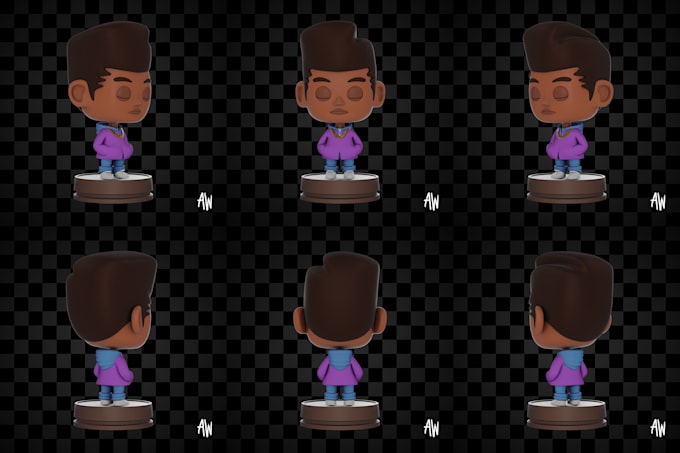 create your face to 3d character for 3d printing