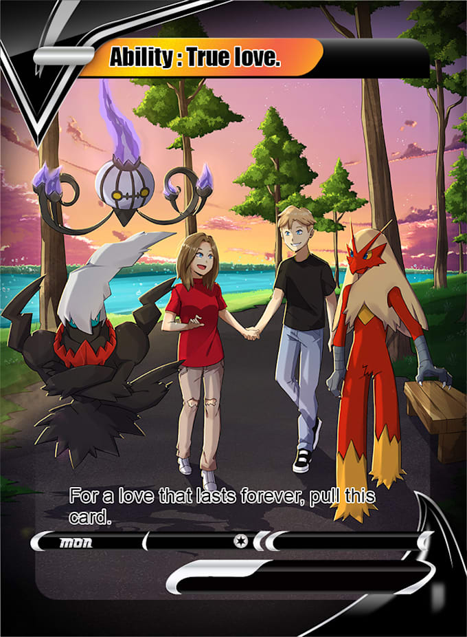 create unique pokemon card illustration
