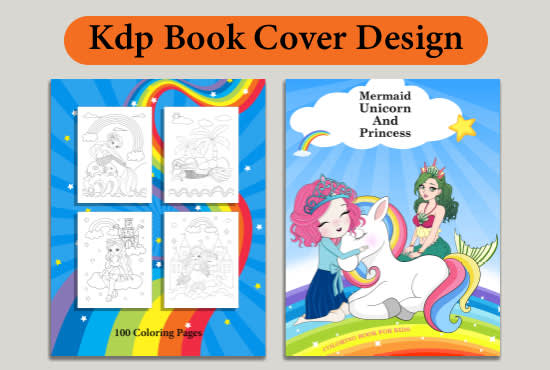 design kids coloring book cover for kdp book cover design