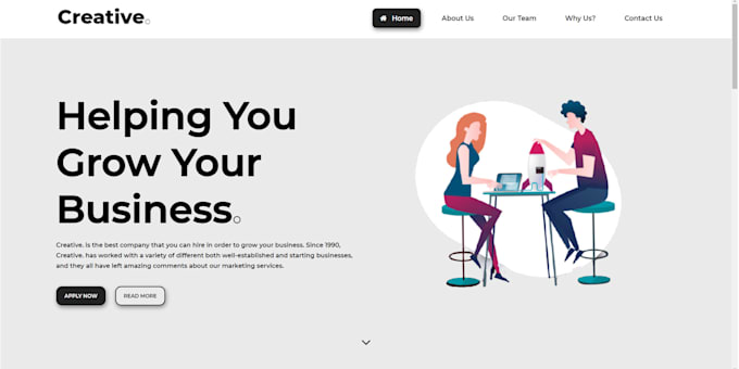 be your frontend web developer by html css and javascript