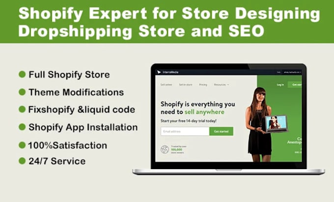 be shopify expert for store designing, dropshipping store