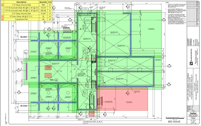 prepare construction cost estimate and material take off