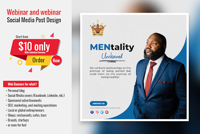 webinar and webinar social media post design