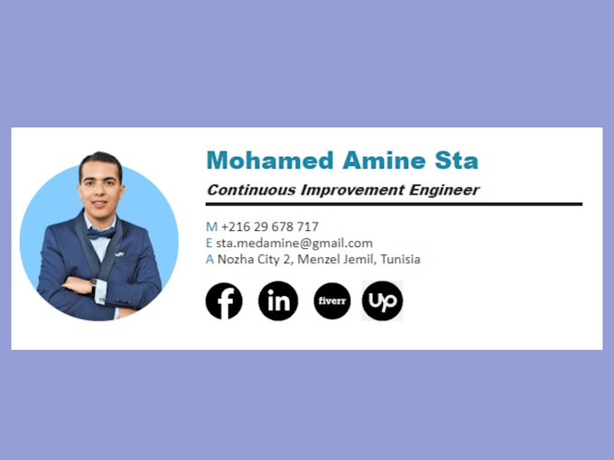 create professional HTML email signature