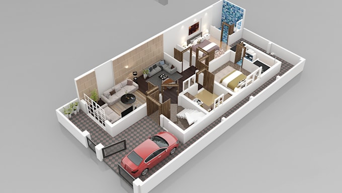 create 3d floor plan 2d floor plan rendering