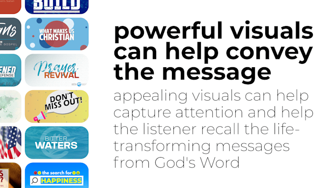 create a sermon or series graphic and sermon bumper