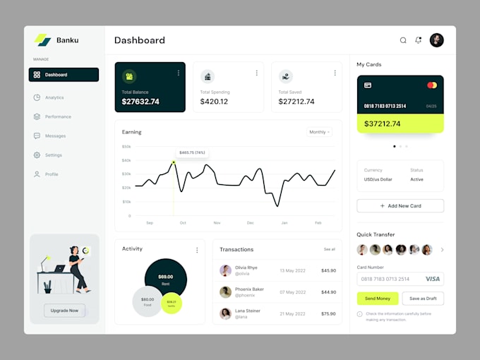 design dashboard, saas, web app, software UI, UX