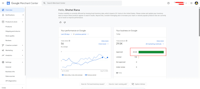 fix google merchant center misrepresentation, gmc suspension