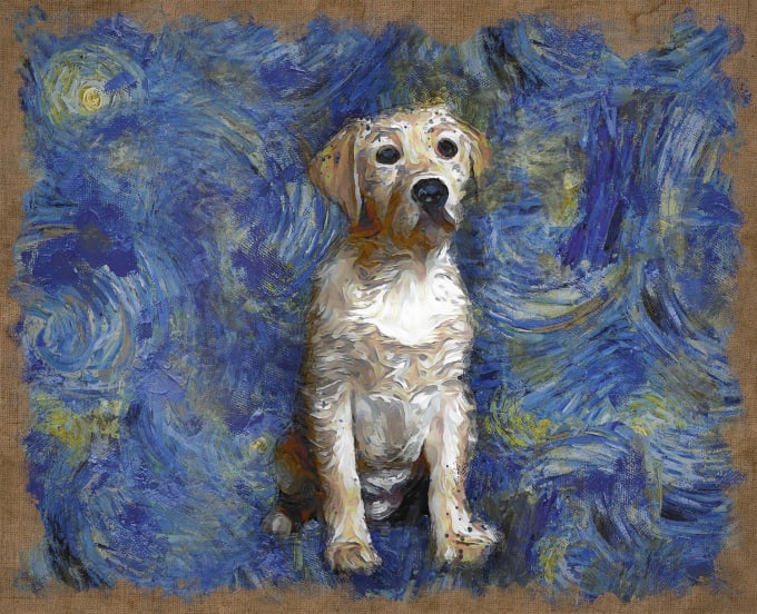 make van gogh style oil painting portrait for you