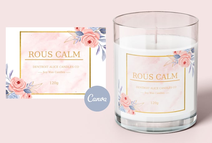 design a custom and editable candle label
