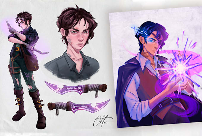 draw fantasy and dungeons and dragons charater