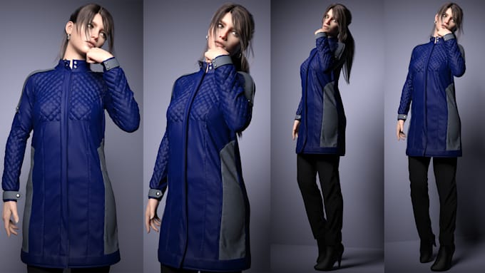create 3d fashion realistic using clo3d or MD
